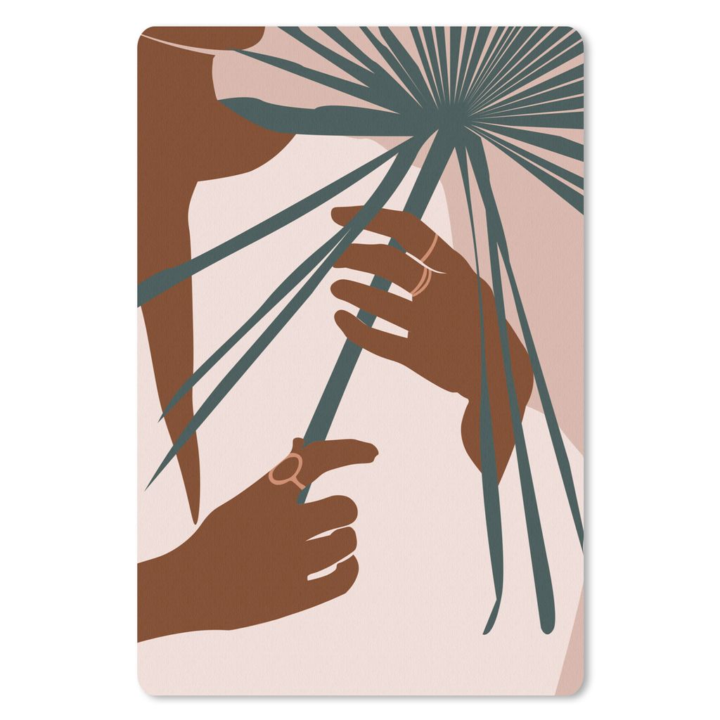 MuchoWow Mauspad Mousepad Frau - Pflanze - Sommer 40x60 cm - Mousepads - Maus Mat - Pad - Mausunterlage - Schreibtisch Accesoire