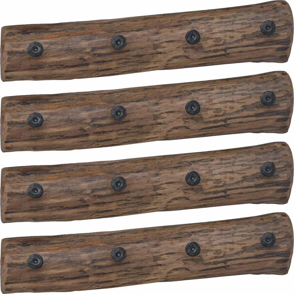 Cintre Marron 50 x 8 x 12 cm en Bois Recyclé Solide pour Manteaux Lourds
