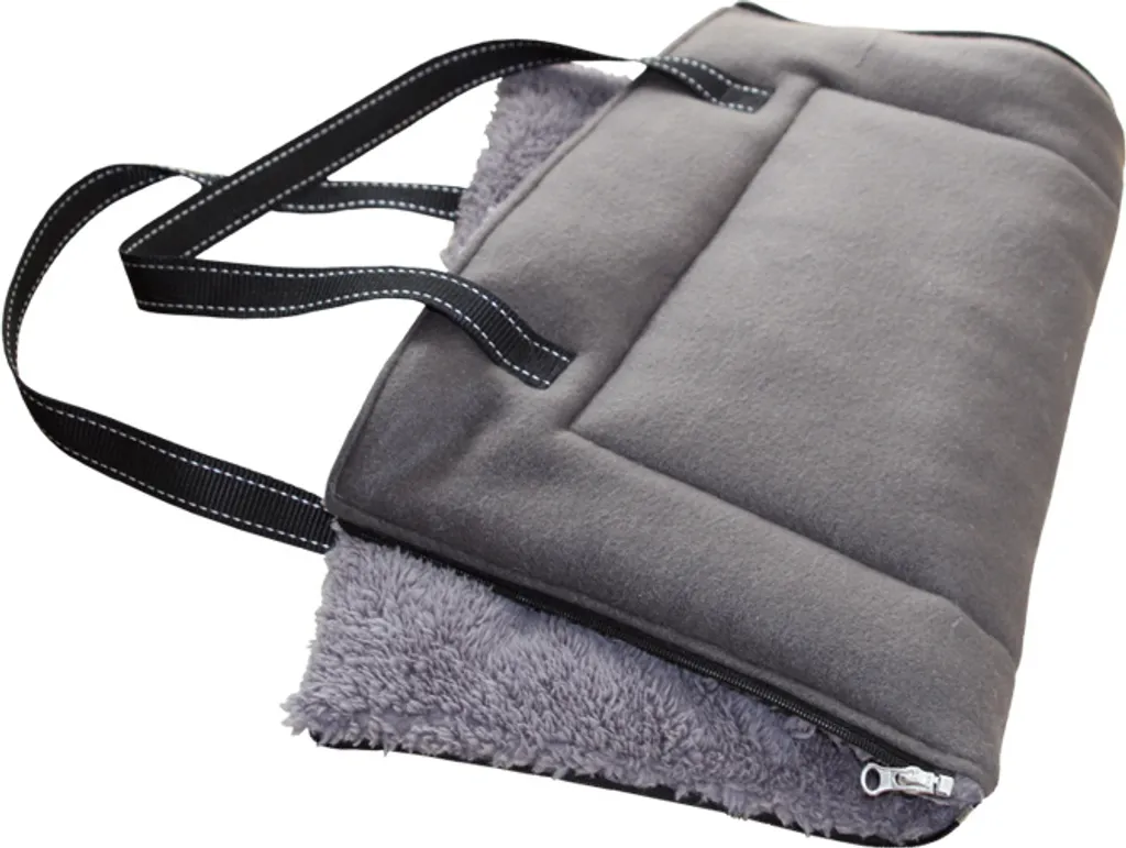 Tapis SHANTA Nobby gris 90x60 cm : couchage moelleux et sac pliable