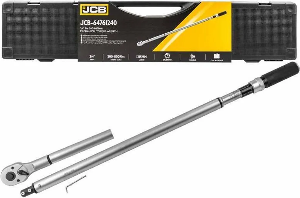 Clé Dynamométrique 3/4 200-800Nm JCB pour Entretien Poids Lourds et TP