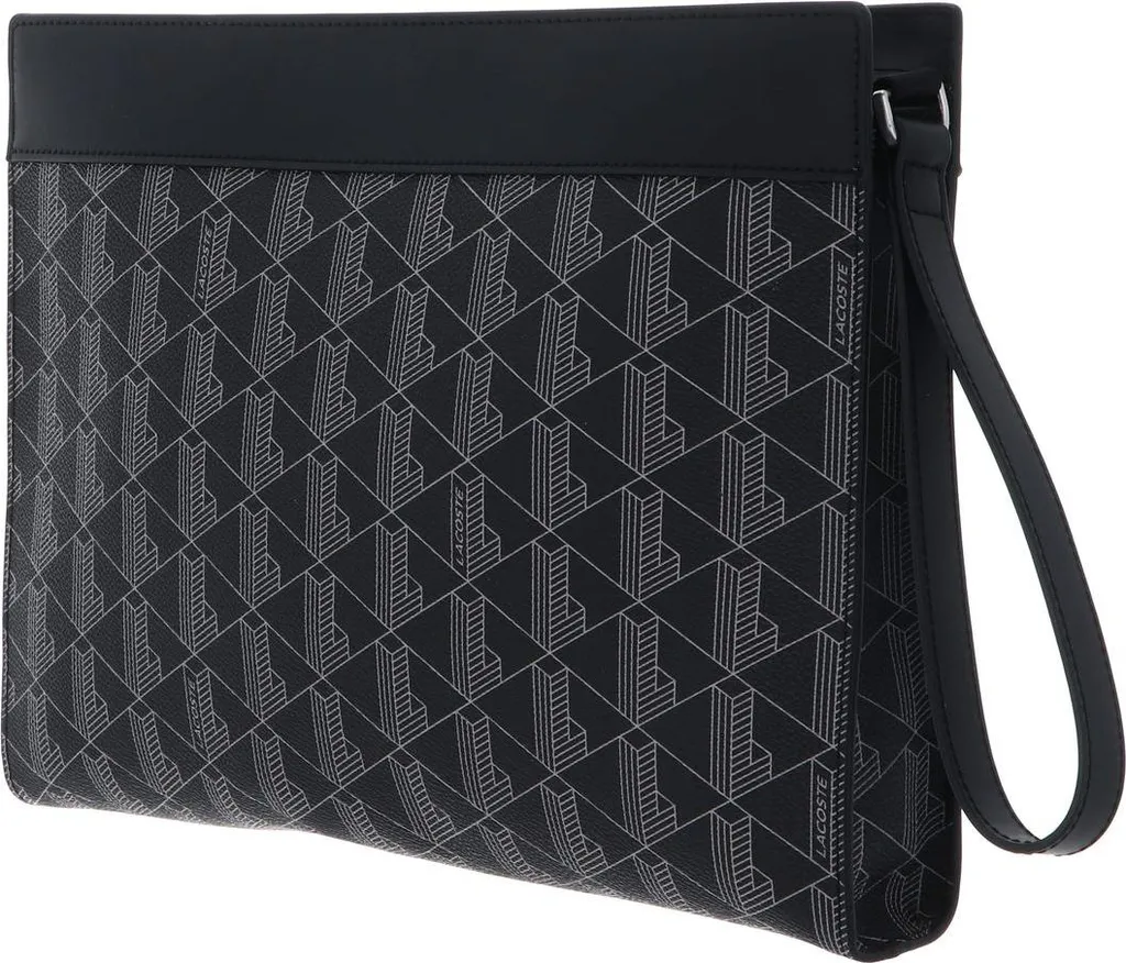 Lacoste The Blend Computer Pouch Monogram Noir Gris - Housse PC Portative - 4