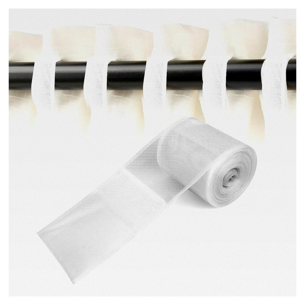 Stegband für Gardinen, Aufnähen, 10 Meter, Weiß
