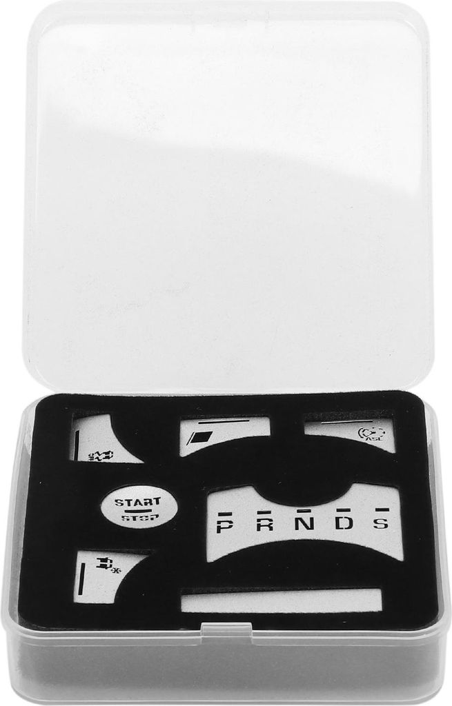 7PCS Central Control Getriebeschalttaste Taste Aufkleber Aufkleber Silber Austausch für Jaguar XF 2012-2015