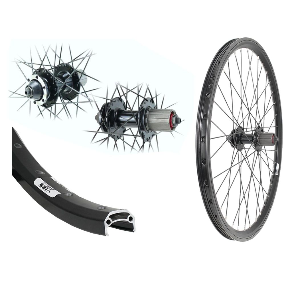 Aggro-X 24 Zoll Hinterrad Disk Hohlkammer schwarz Laufrad Produktbild 
