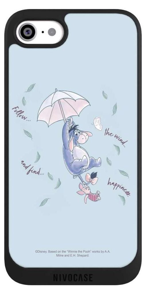NIVOCASE Handyhülle für Apple iPhone SE (2020) Hülle NIVOpure Case Schwarz Disney Offizielles Lizenzprodukt Winnie Puuh I-Aah