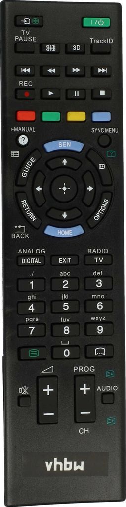 vhbw Fernbedienung kompatibel mit Sony KDL-22P5500, KDL-22S5500, KDL-22PX300, KDL-24EX320, KDL-22EX553 Fernseher, TV - Ersatzfernbedienung