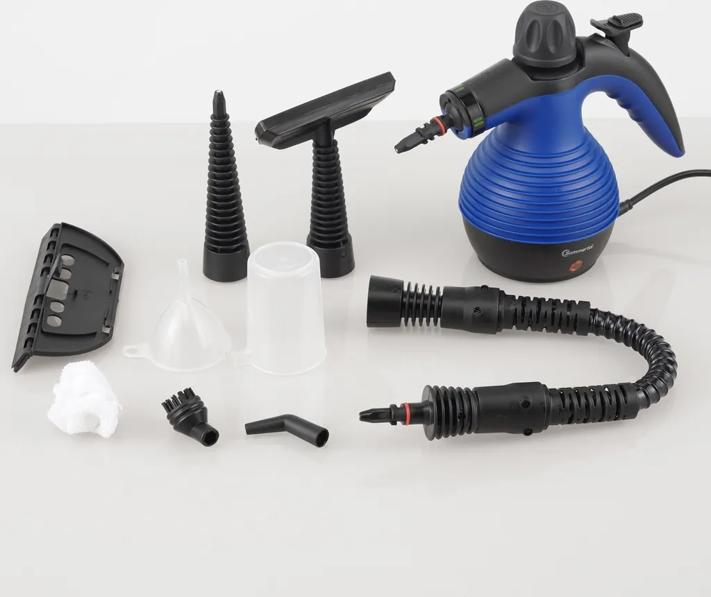 Pulitore a vapore portatile Sommertal SC350 - Pulitore a vapore portatile compatto per tutto: mobili imbottiti, piastrelle, pavimenti, ecc. - Pulitore a vapore con serbatoio da 350 ml, vapore a 110°C, pressione di 3 bar - 9