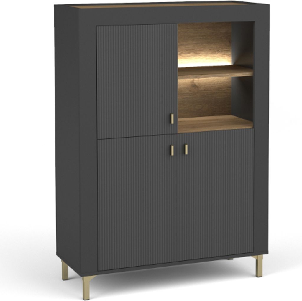Minio, Bücherregal "ASSO 5", mit LED Beleuchtung, Regal, Produktbild 