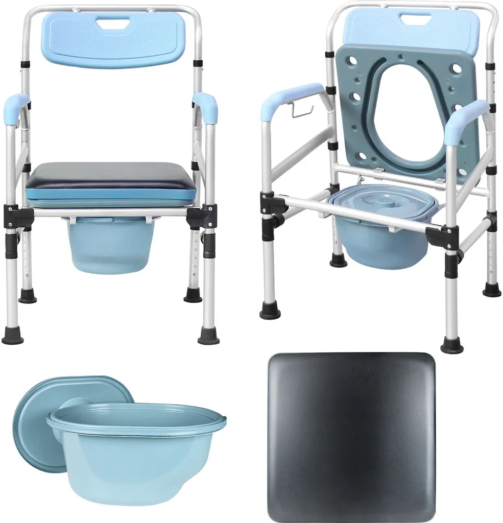 Solution Mobilité : Chaise de Nuit Réglable pour Éviter les Chutes WC - 11