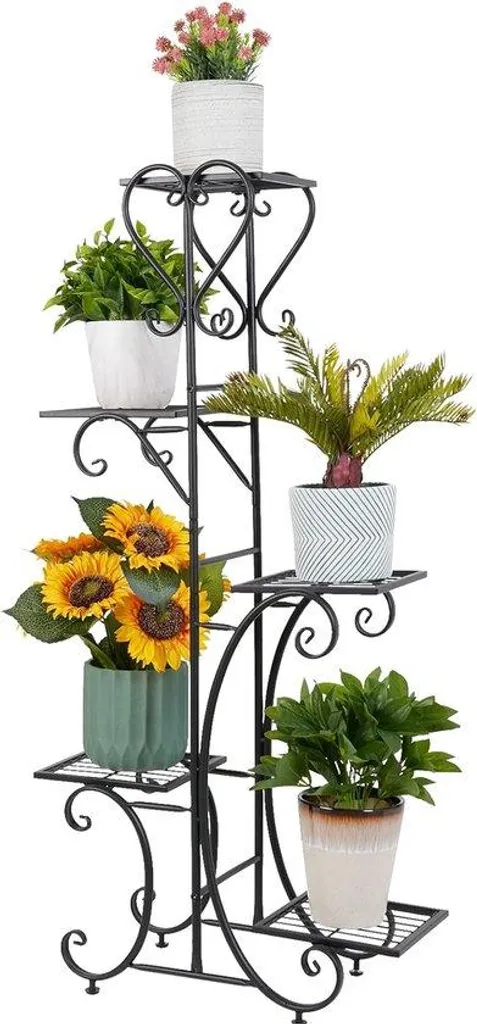 Support fleurs intérieur pour créer un jardin vertical avec 5 tablettes