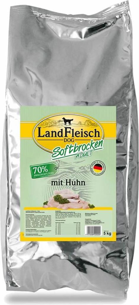 Landfleisch Dog Softbrocken Mit Huhn, Adult, jede Rasse, Produktbild 