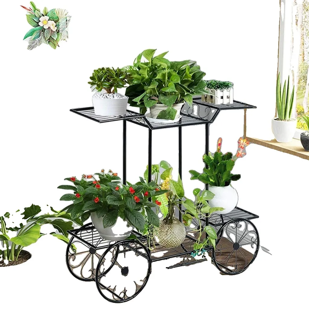 Support plantes gain de place noir : fini l'encombrement au sol chez vous