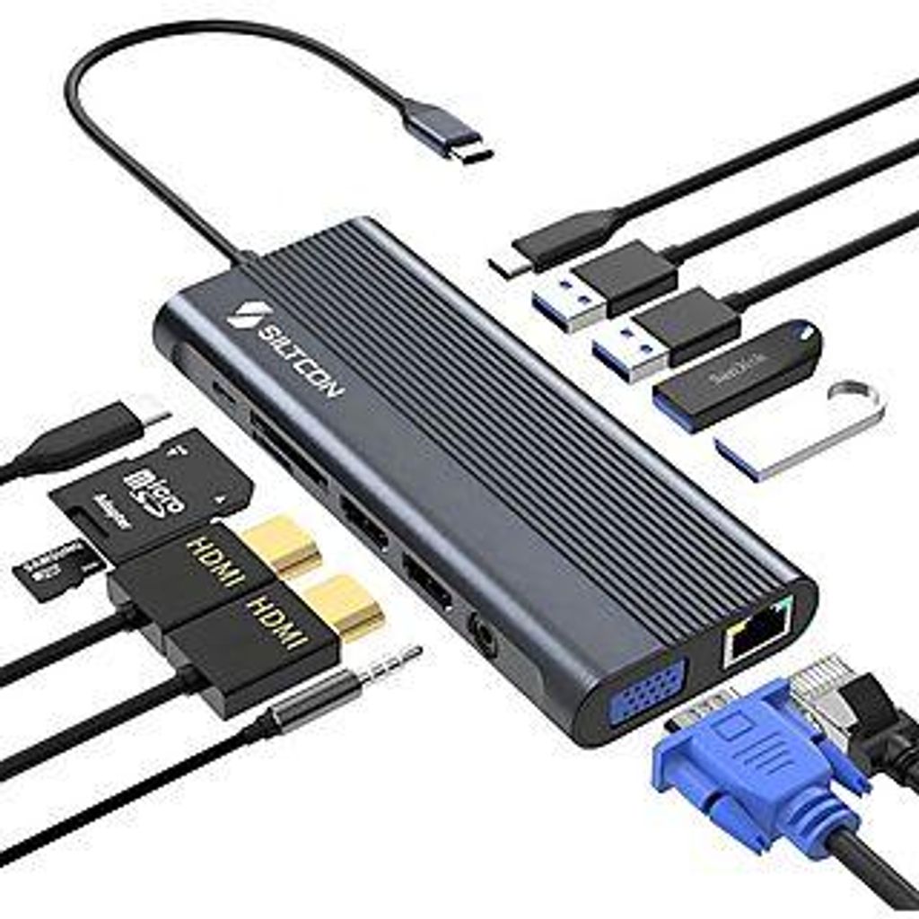 Siltcon® 13-in-1 USB-C Hub Dockingstation – 2x HDMI 4K, Produktbild 