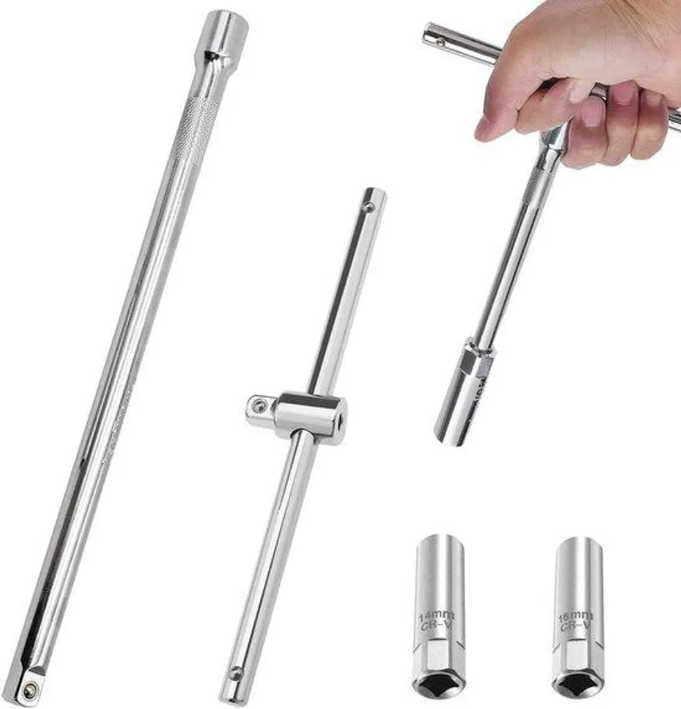 Clé à bougie articulée 14/16mm : set de 2 outils pour mécanique auto moto