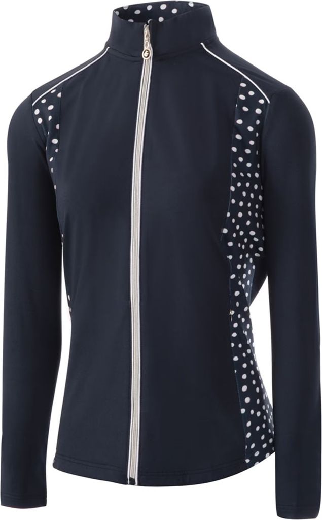 Island Green - Pullover Abgerundeter Saum für Damen PB192 (S) (Marineblau/Weiß)