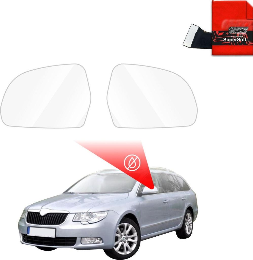 Regenschutzfolie Grizz Protector für Außenspiegel - Skoda Superb 2 (2008-2013)