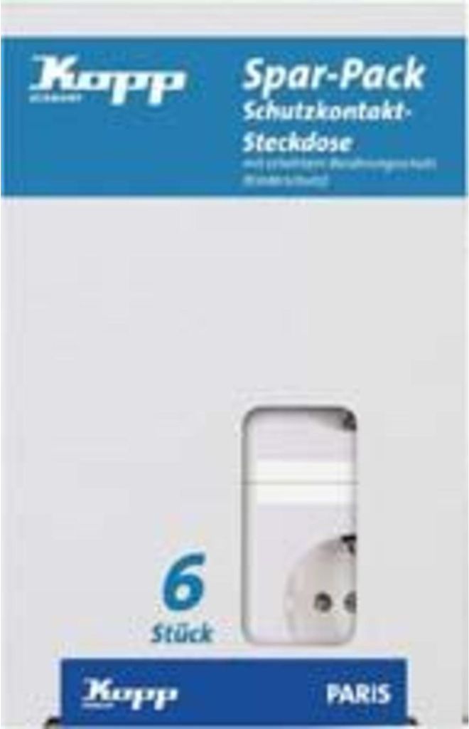 Kopp Paris HK05 arktisweiß Schalter LED Dimmer Steckdose Rahmen Antenne Sat Taster