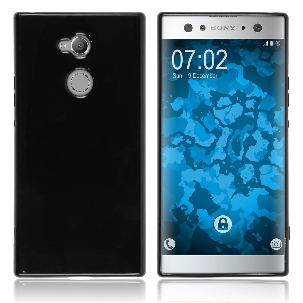 PhoneNatic Case kompatibel mit Sony Xperia XA2 Ultra - schwarz Silikon Hülle transparent Cover