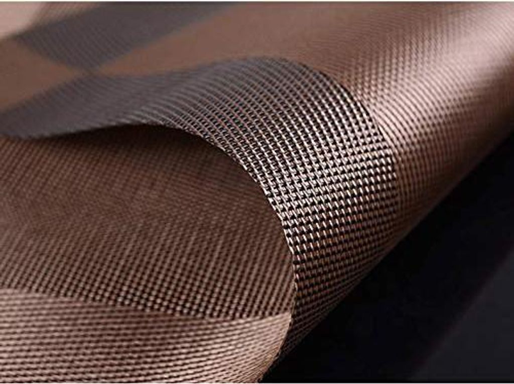 Stilvolle Platzsets und Tischläufer - Set von 6 - Braun - PVC und Polyester