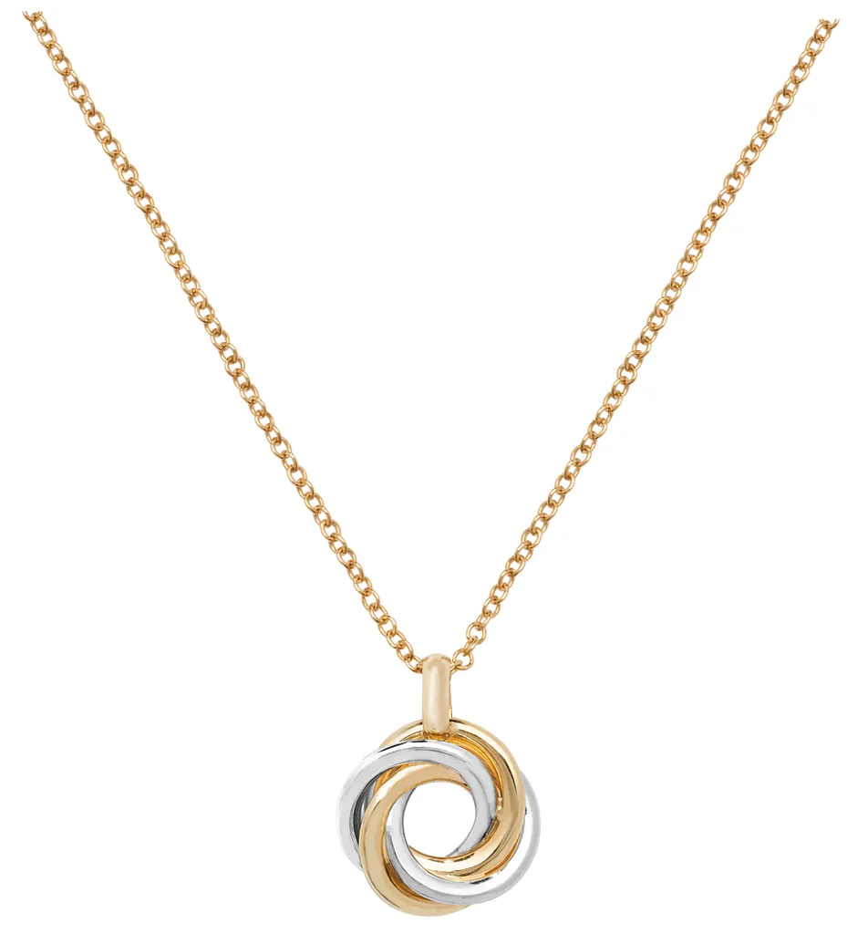 Collier en Or 9 Carats pour Femme avec Pendentif 13mm et Chaîne 43cm