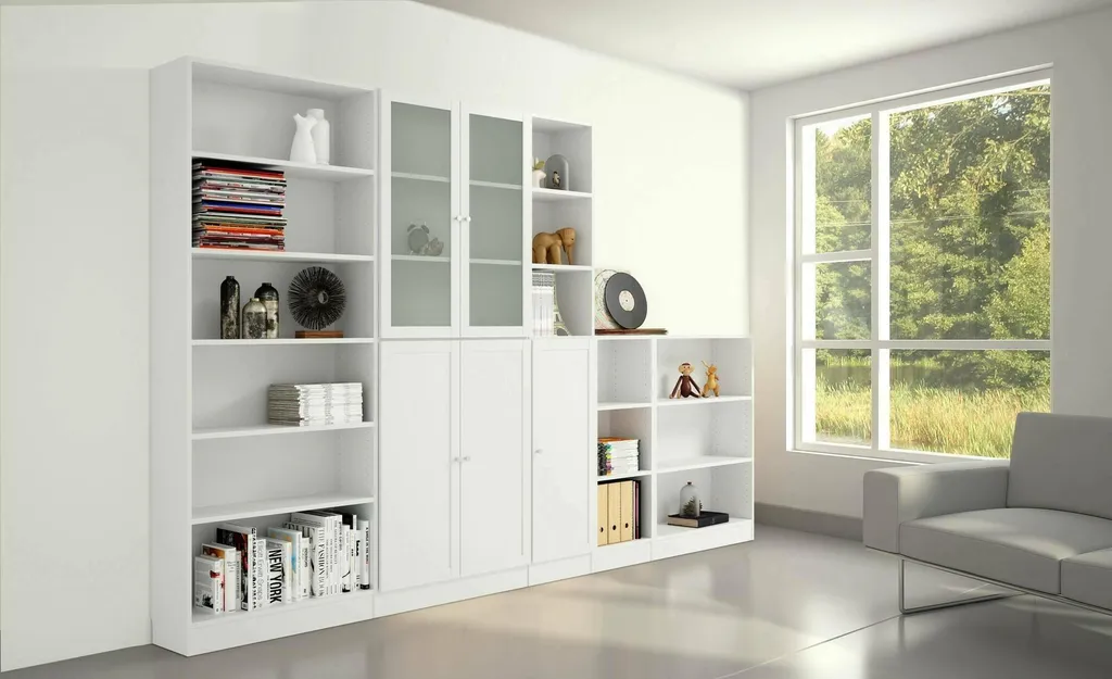 Armoire BASIC Blanche avec Portes et Étagères de Rangement Modulables - 2