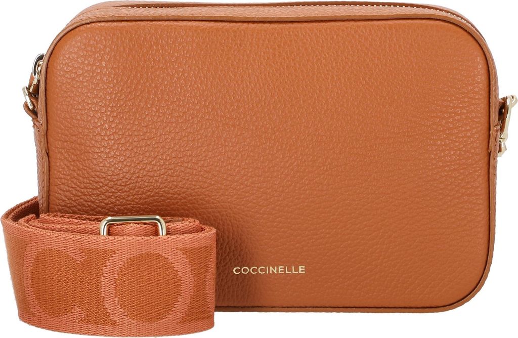 Orangene Damenhandtasche mit verstellbarem Schultergurt & Produktbild 