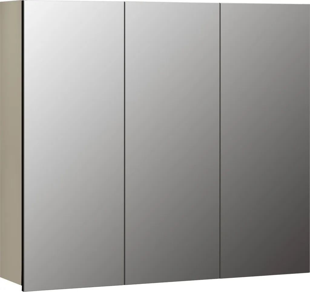 Armoire miroir 90 cm PUREBLISS avec 3 portes et étagères modulables