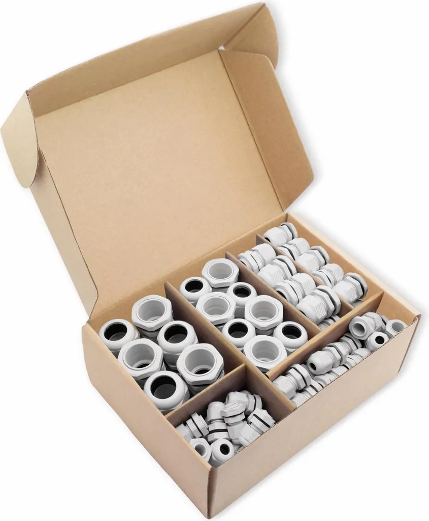 Sécurisez vos Câbles avec le Kit de 60 Presse-étoupes PG Gris Anti-Traction