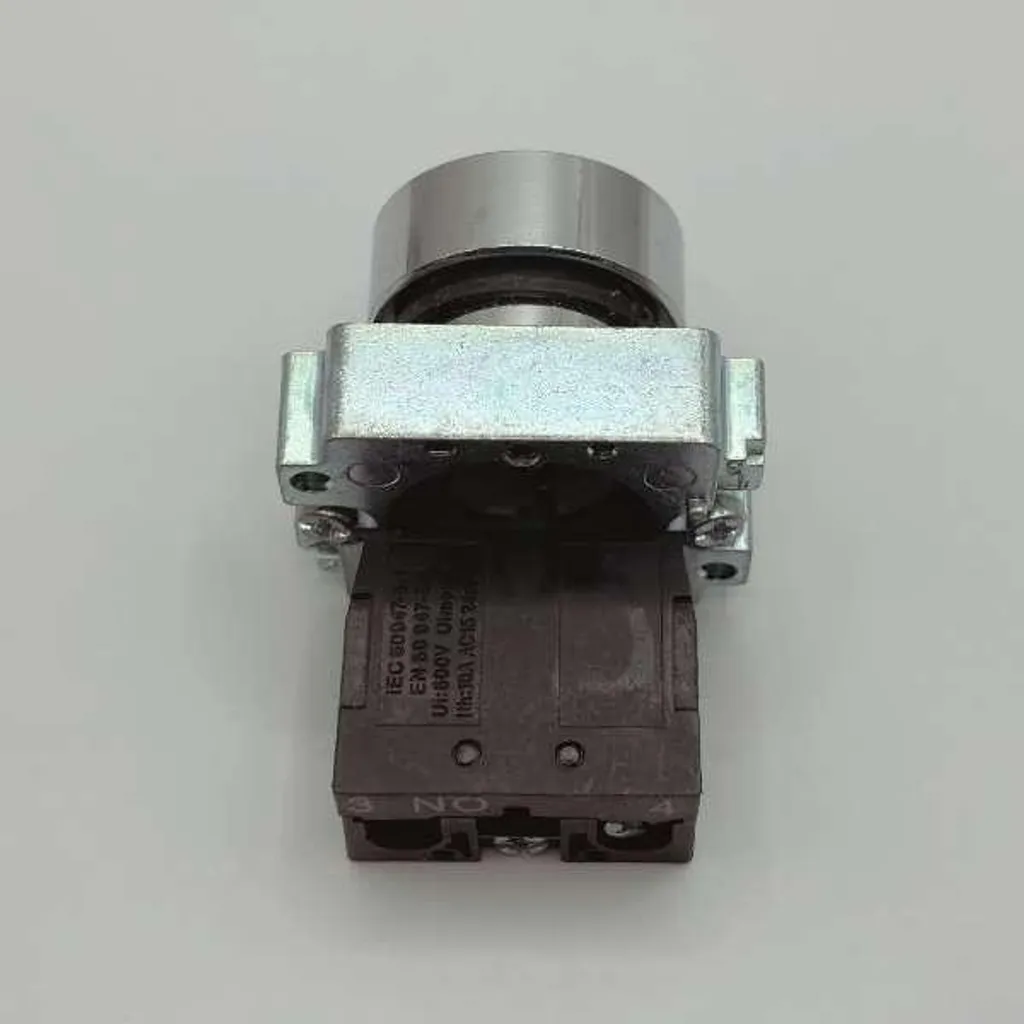 Bouton Poussoir Ascenseur Lumineux Bleu avec Double Flèche et Plot NO