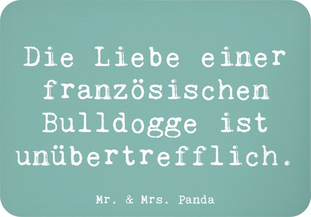 Mr. & Mrs. Panda magnet Spruch Französische Bulldogge Liebe - Meeresbrise - Geschenk, zettelhalter, Zuneigung, einzigartig, Hunderassen Eigenschaf...