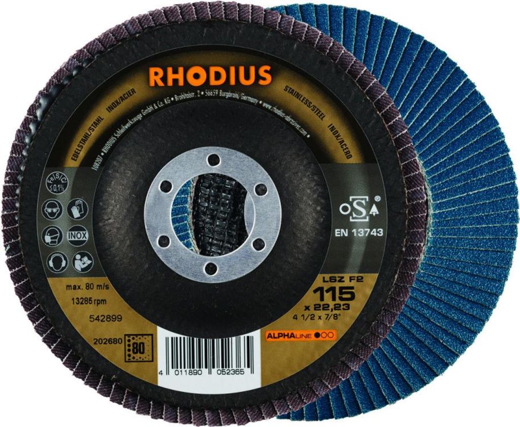 Rhodius 209314 LSZ F2 BOX Flap disc 5 pc(s)