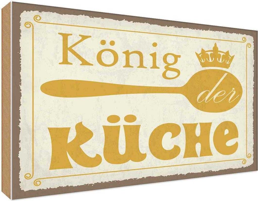vianmo Holzschild 30x40 cm König der Küche Krone Geschenk