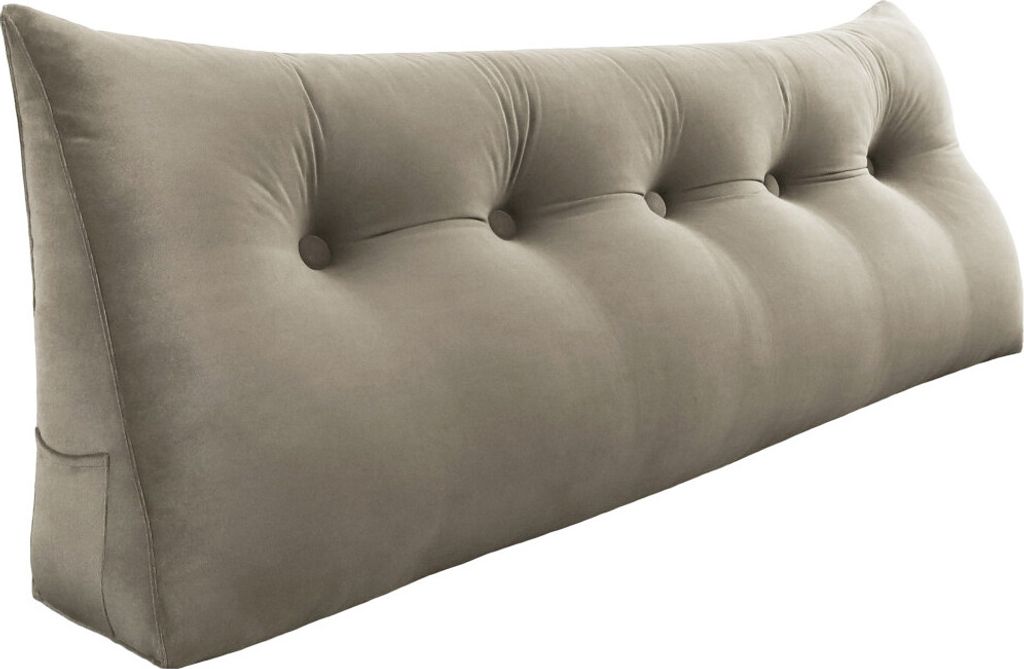 PillowPalette Rückenkissen KamelKamelfarbe 160 cm - Lesekissen für Bett und Sofa Rückenpolster für die Wand groß mit waschbarem Bezug