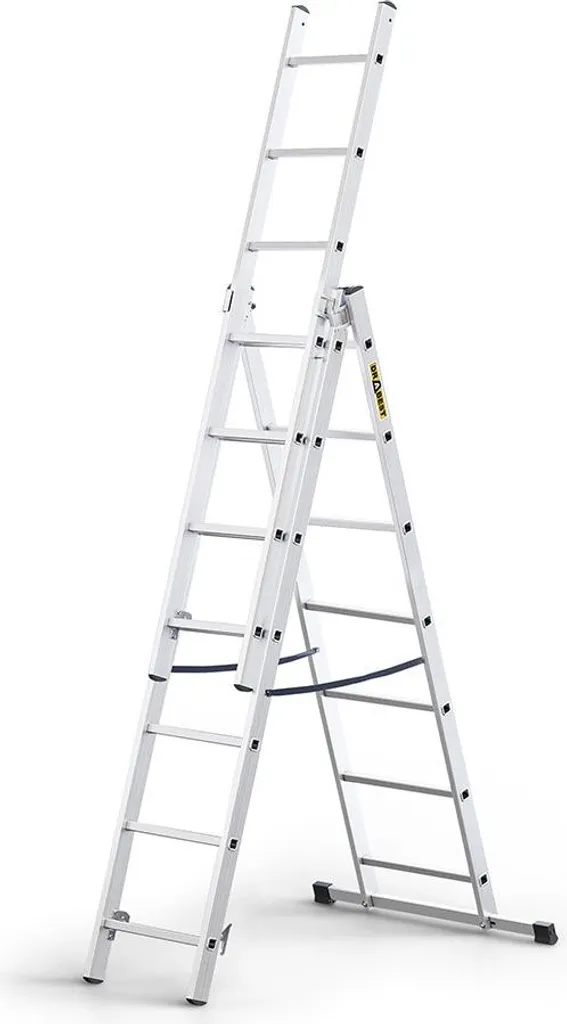 Échelle transformable 3 parties en alu DRABEST - 21 échelons sécurité EN131