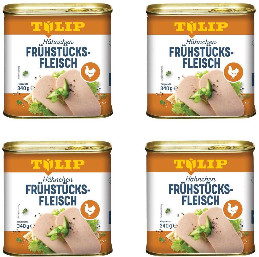 TULIP 4x 340g Hähnchen-Frühstücksfleisch Original Dänische Produktbild 
