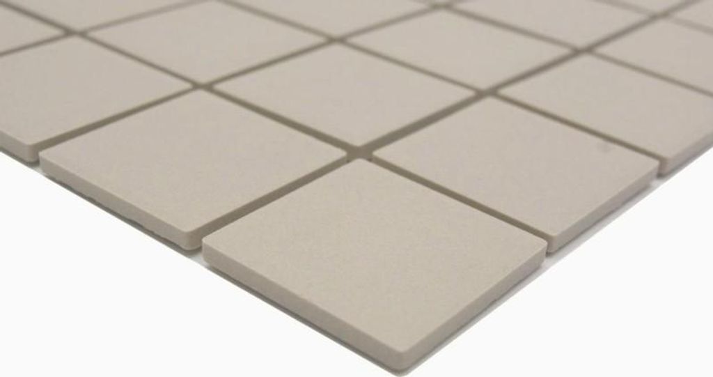 Handmuster Mosaikfliese Keramik hellbeige magnolia unglasiert RUTSCHEMMEND MOS14B-1211-R10_m