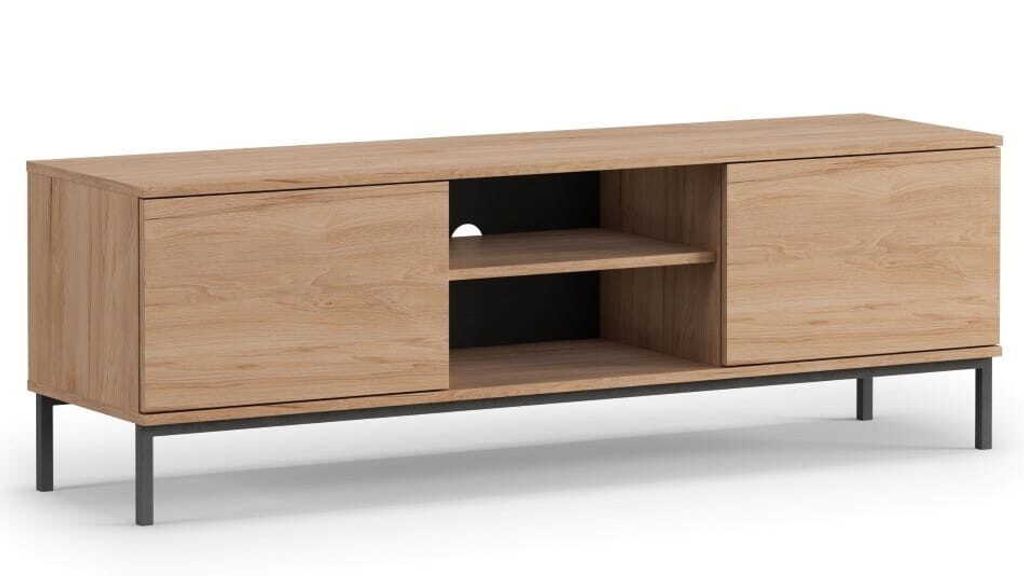 Szafka RTV 150 QUERTY QT-05 Dąb Naturalny LOFT Nowoczesna Zdjęcie produktu 