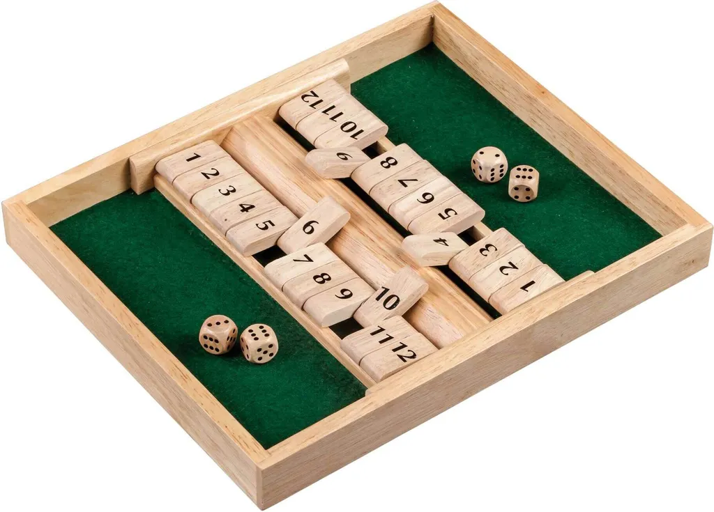 Jeu de société Shut the Box 12 Chiffres en Bois - Philos 245x300 mm
