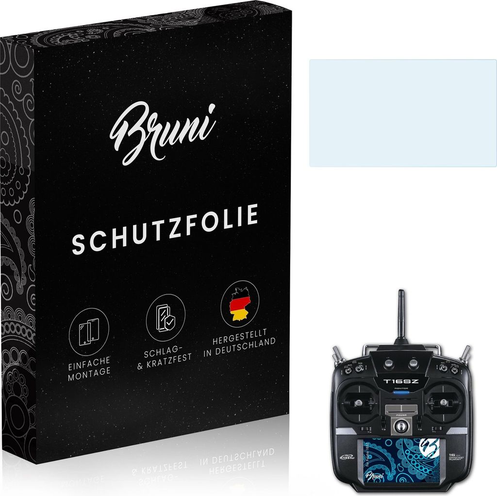 Bruni Basics-Clear 2x Schutzfolie kompatibel mit Futaba 16SZ Folie