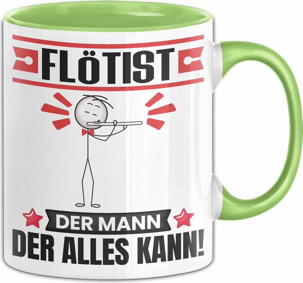 Flötist Tasse Geschenk für Flötist Der Mann Der Alles Kann Geschenkidee zum Geburtstag (Grün)