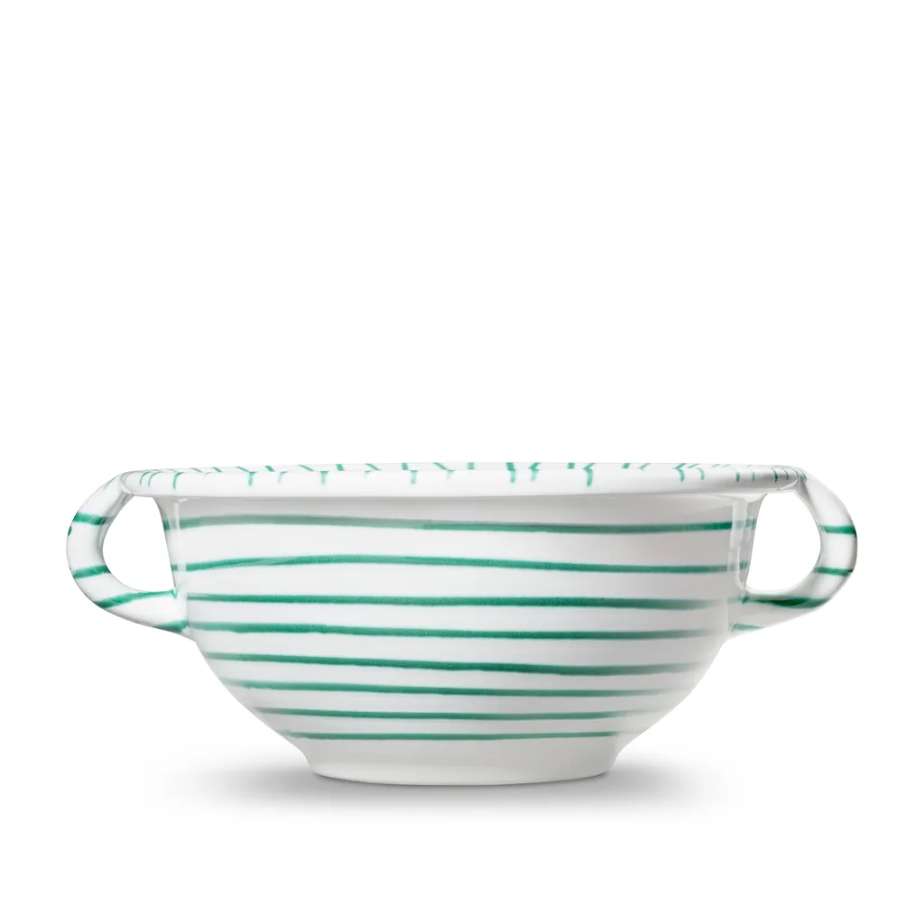Plat à Salade Gmundner Flammé Vert Weitling Ø 25cm pour Table de Fête