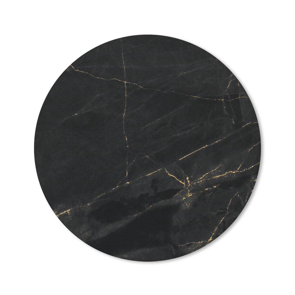 MuchoWow® Mauspad Mousepad Marmor - Schwarz - Gold - Chic - Produktbild 