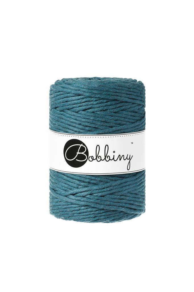 Bobbiny Macrame Cord 5 mm 100 m Peacock Blue Schnur