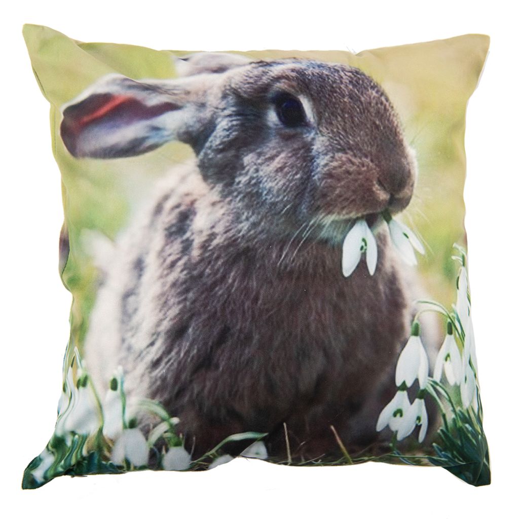 Clayre & Eef Kissenbezug 45x45 cm Grün Braun Polyester Produktbild 