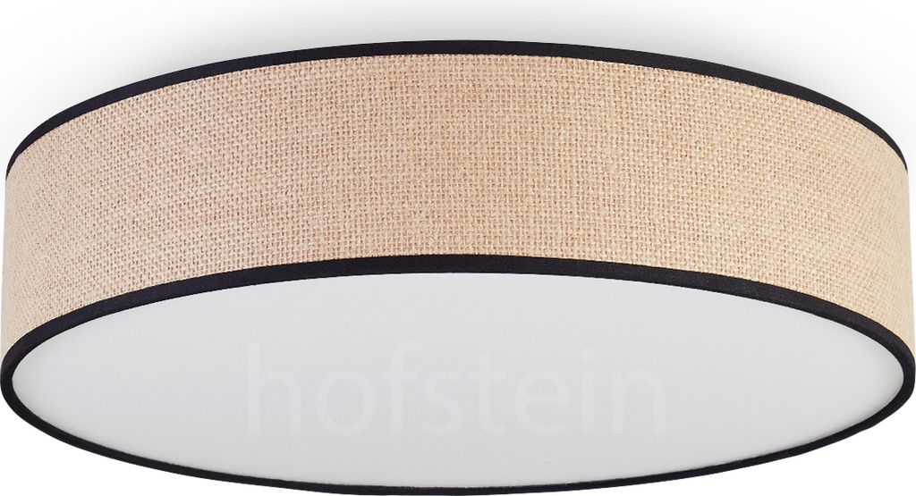 Terdobbiate moderne Deckenlampe aus Metall/Stoff/Kunststoff in Weiß/Natur/Schwarz