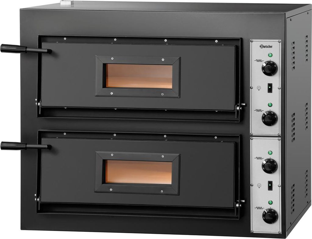 Bartscher Pizzaofen CT 200 mit 2 Backkammern für 8 Pizzen Ø 30 cm, 8,4 kW, bis 400°C