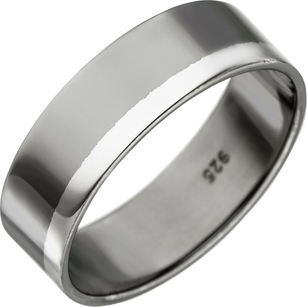 Gr. 58 Ring 925 Sterling Silber anthrazit rhodiniert Produktbild 