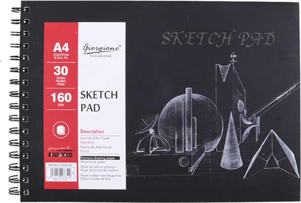 INF Skizzenbuch - Minimalistisches Hardcover-Zeichenblock A4