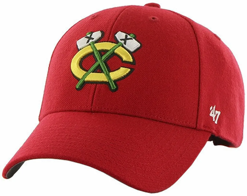 Cappellino Rosso Chicago Blackhawks '47 MVP Regolabile 56-61cm
