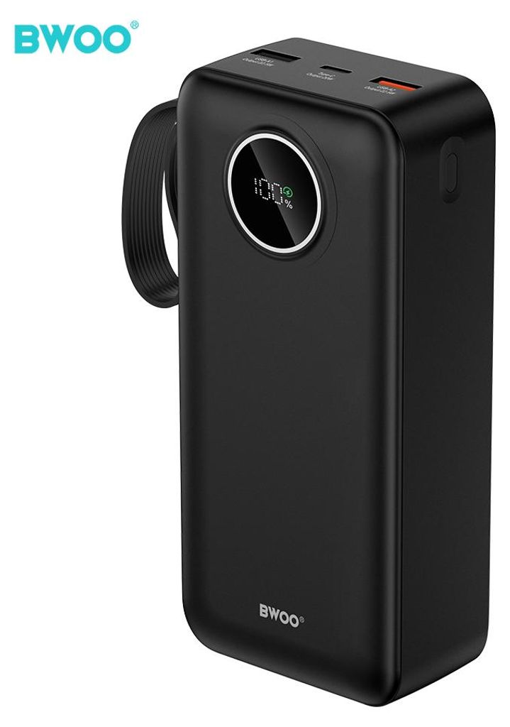 Bwoo Power Bank 22,5W 30000 Mah Z Wyświetlaczem Lcd Czarny Zdjęcie produktu 